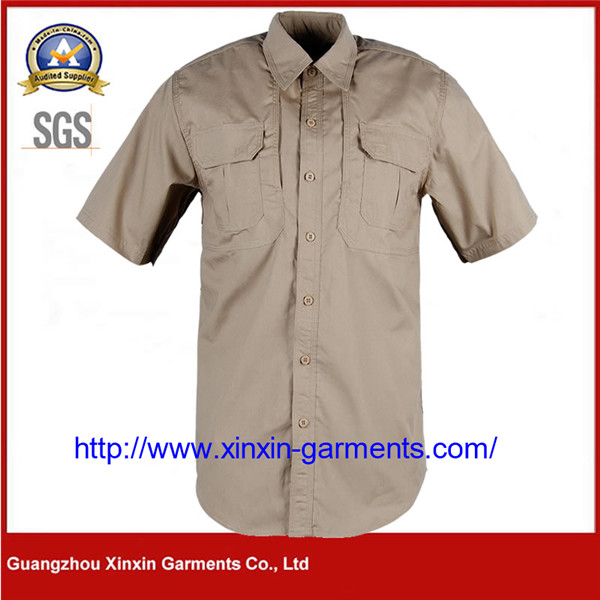 Wear Resistant Breathable Training Army Military Tactical Khaki Shirt (W2113)