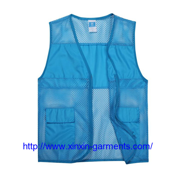 Wholesale Cheap Polyester Sleeveless  Logo design Custom Promotional Advertising Volunteer Vest 103