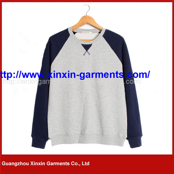 Wholesale Custom Men Plain Solid Color Crew Neck Sweatshirts (T178)