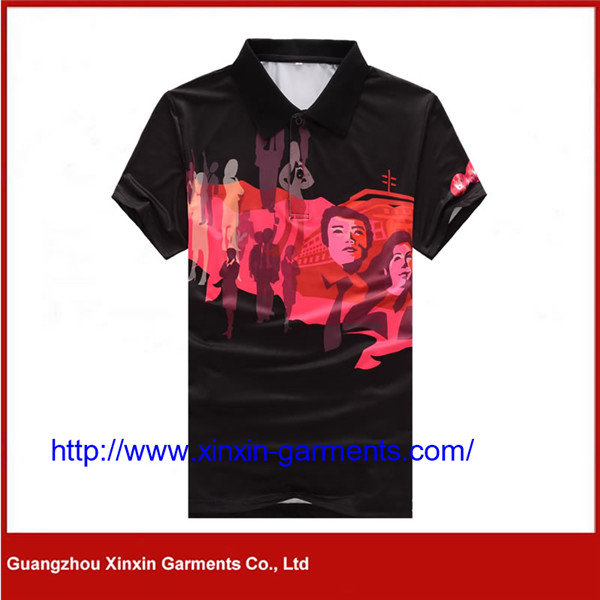 Wholesale Custom New Design Sublimation Polyester Spandex Golf Polo T Shirt For Men (P483)