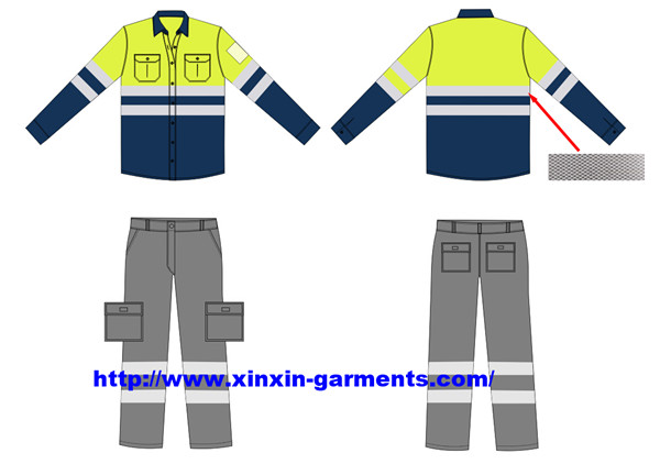 Wholesale Factoty Direct Custom Protective Work Uniform (W875)