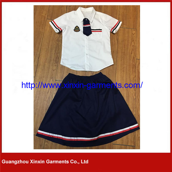 Wholesale Fashion Design White Cotton Shirt School Uniform (U42)