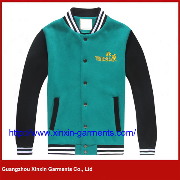 Wholesale Good Quality Custom Baseball Varsity Men Fleece Jacket (T403)