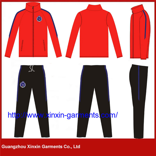 Wholesale OEM Custom Fashionable Spring Sport Wear Casual Hip Hop Men Tracksuit (T404)