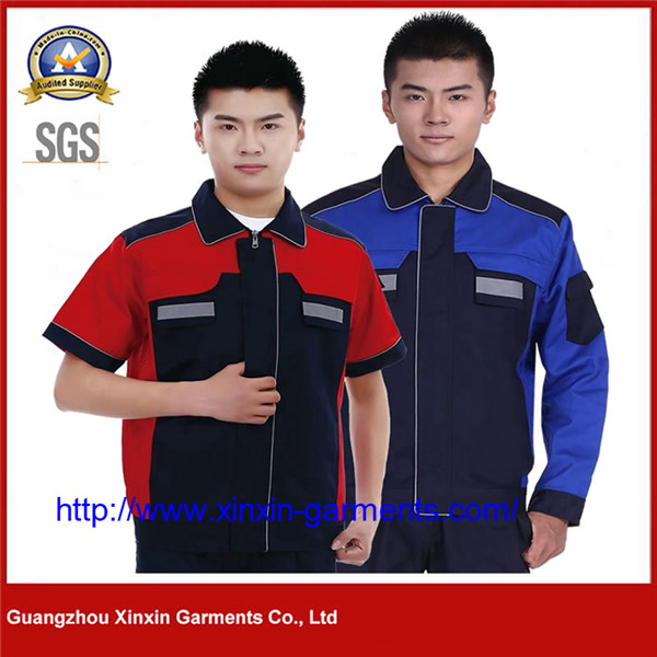 Wholesale cheap short sleeve workshop 4S car maintenance worker workwear uniform W2187