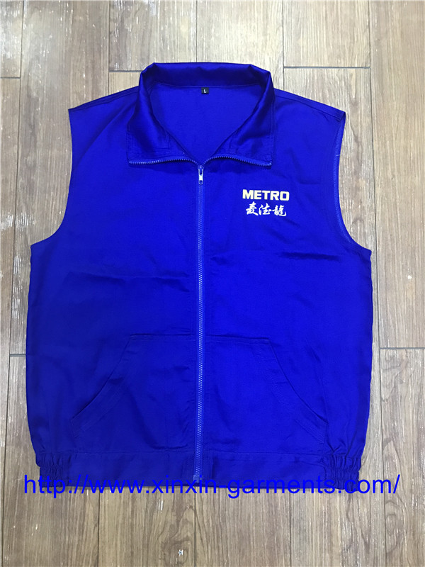 Wholesale unisex design comfort sleeveless jacket outdoor work supermarket volunteer vests (W2104)