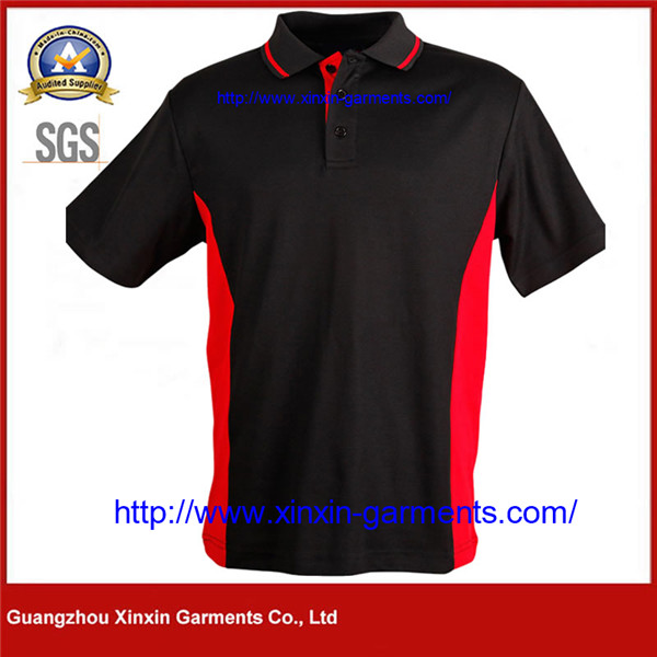 Work Wear Black red SS Dry Fit Polo Shirt for men W2504