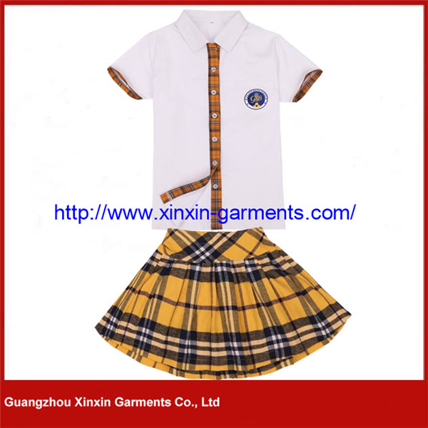 Yellow Shirts with Blue Bottom Sets School Uniforms Sports Wear for Kids (U19)