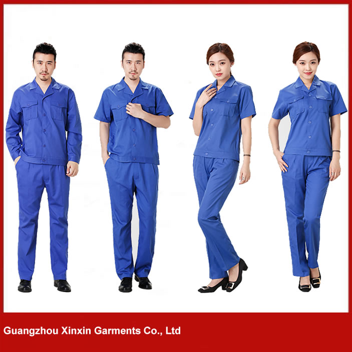 blue color TC 65% polyester 35% cotton working wears(W15)