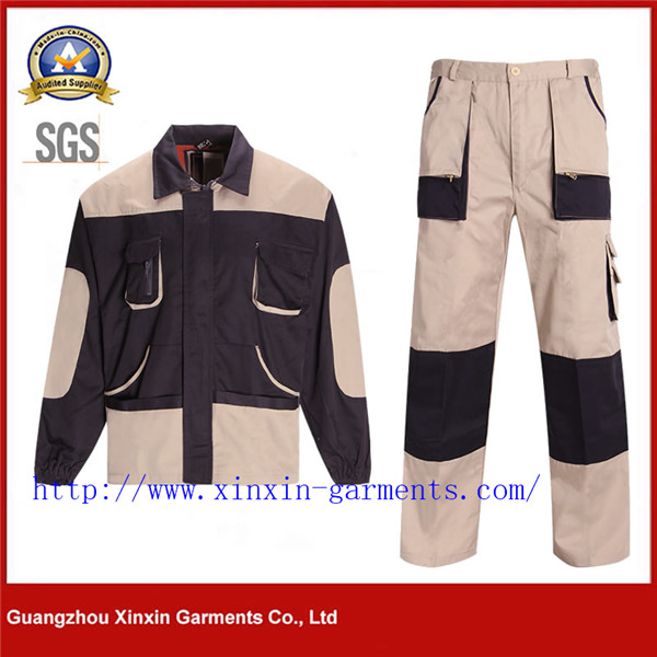 contrast color multi pockets autumn winter men work wear safety uniform for man W967