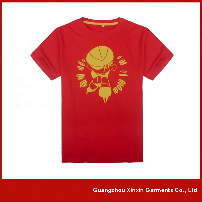 Custom High Quality Cotton Screen Printing Round Neck T Shirt R72