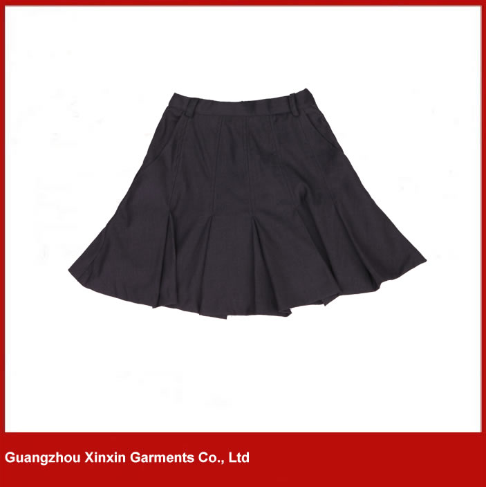 Customize 100% Cotton Navy Blue High Quality Girl's School Uniform(U11)