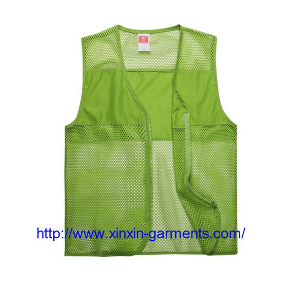 custom logo print Anti-Wrinkle gabardine fabric volunteer promotional vest 104