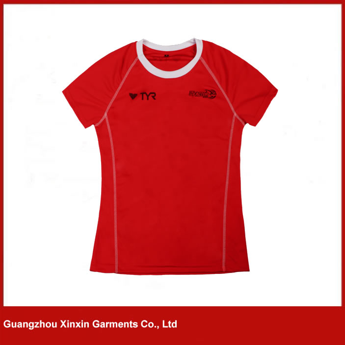 Custom Sport T-Shirt Round Neck T-Shirt Red T-Shirt for Women R96