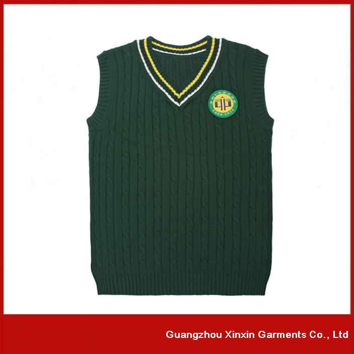 fashion English style grey knitting primary school uniforms(U09)