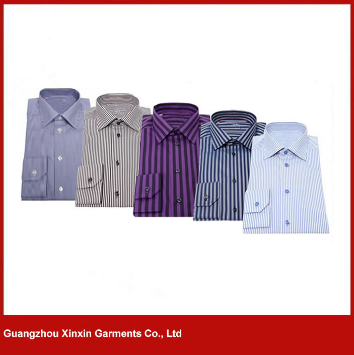 fully fit blue stripe TC twill cheap mens shirts S81