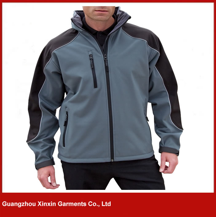 hot sale customized european size grey softshell jacket for men
