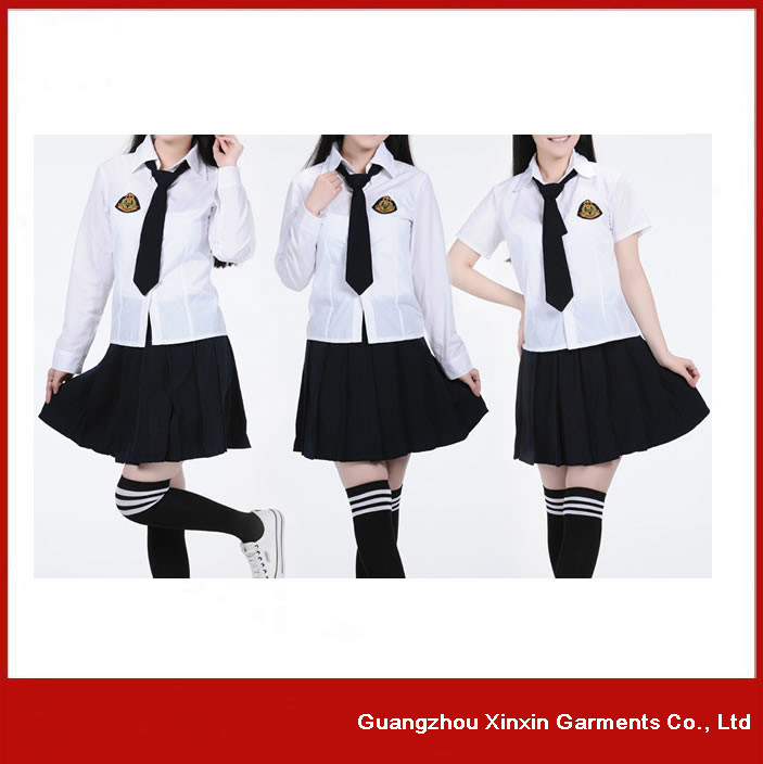 Junior and senior girls high school uniforms suit vest shirt sports uniforms(U02)
