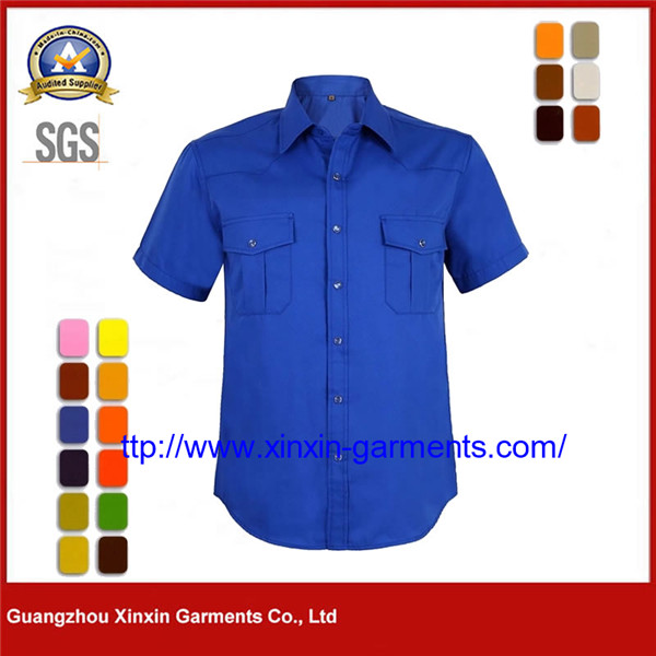Short Sleeve Poly Cotton Mechanice Shirt Workwear Corporate Uniform 2021​ W2588