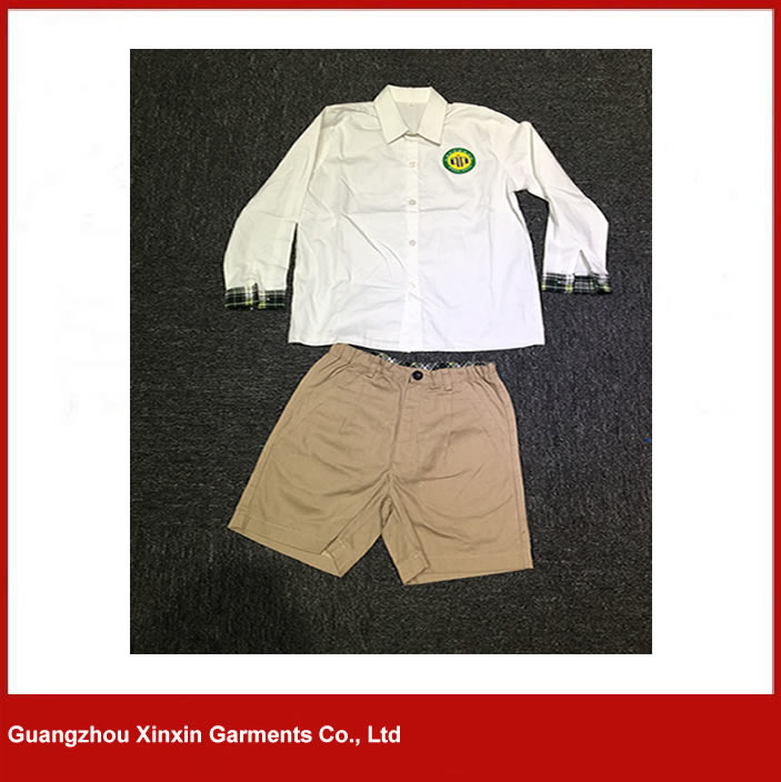 New design 100%cotton custom made international primary school uniforms(U30)