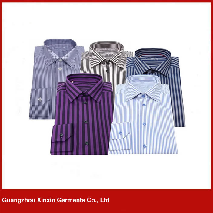 new design men cotton Dress Shirts stripe shirts S80