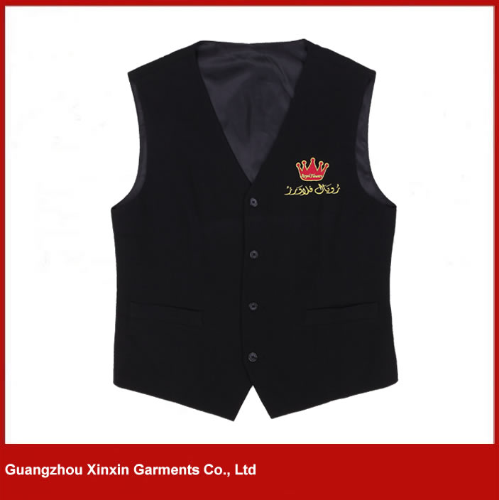Personalized fashion sleeveless work Uniform Desgin vest for waiter (V05)