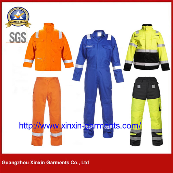 reflective working wear overalls , high quality saftey uniform by apparel manufacturer W2191