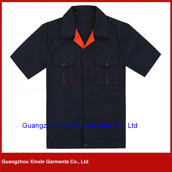unisex summer workwear short sleeve work clothes OEM Maintenance reflective work clothes W458
