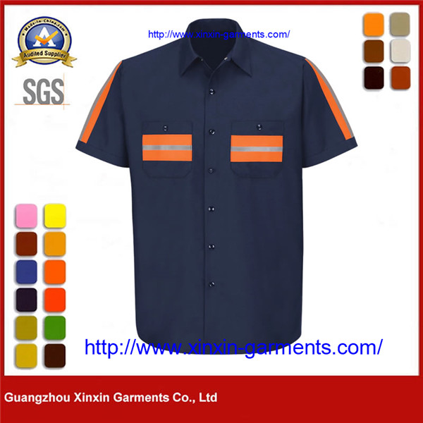 Hot Selling Navy Blue Short Sleeve Police Uniform Shirt ​W2714
