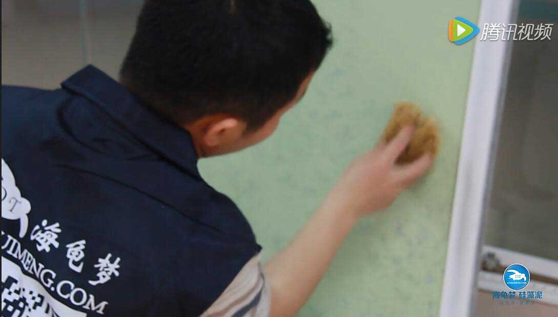 硅藻泥单色印花施工方法