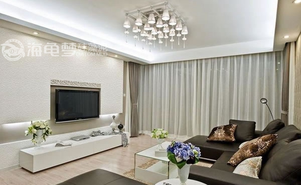 欧式客厅喷涂背景墙