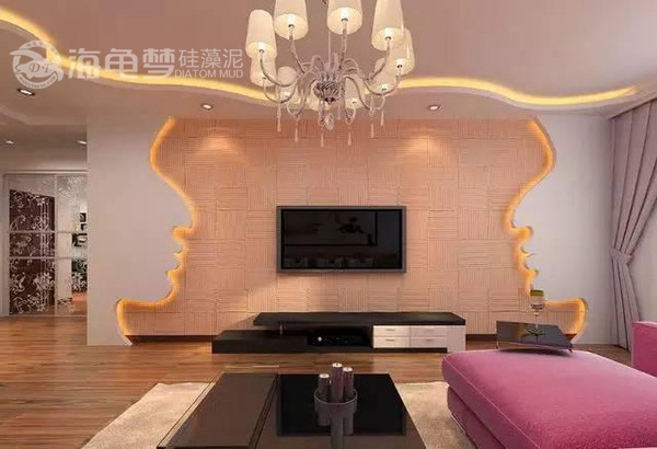 客厅拉丝电视背景墙