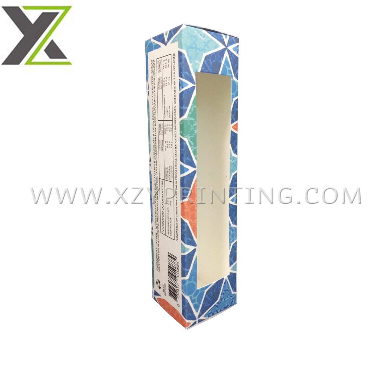 Logo gold stamping silkroad kraft paper box with window