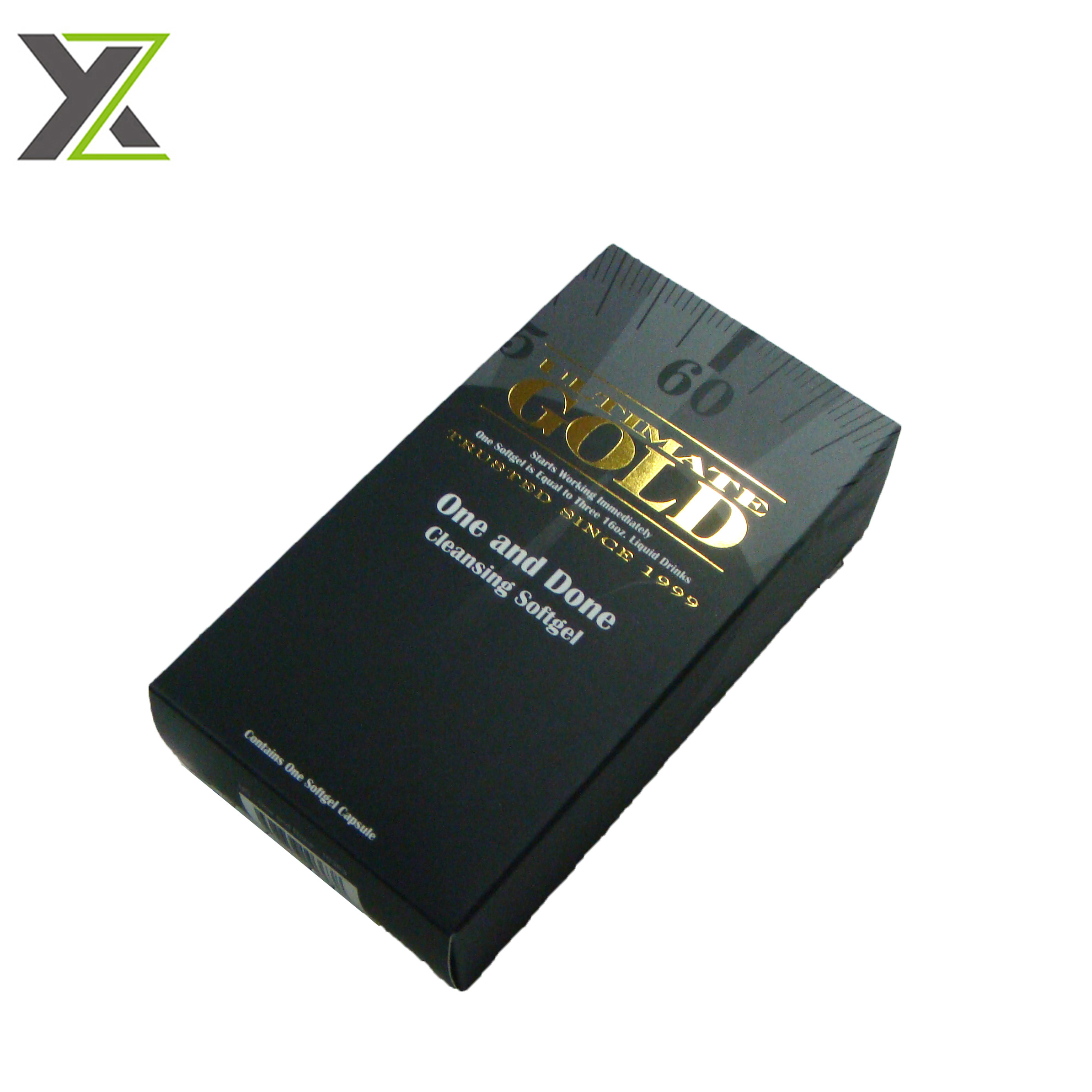 Black printing gold stamping foil logo weight-loss drug packing paper boxes
