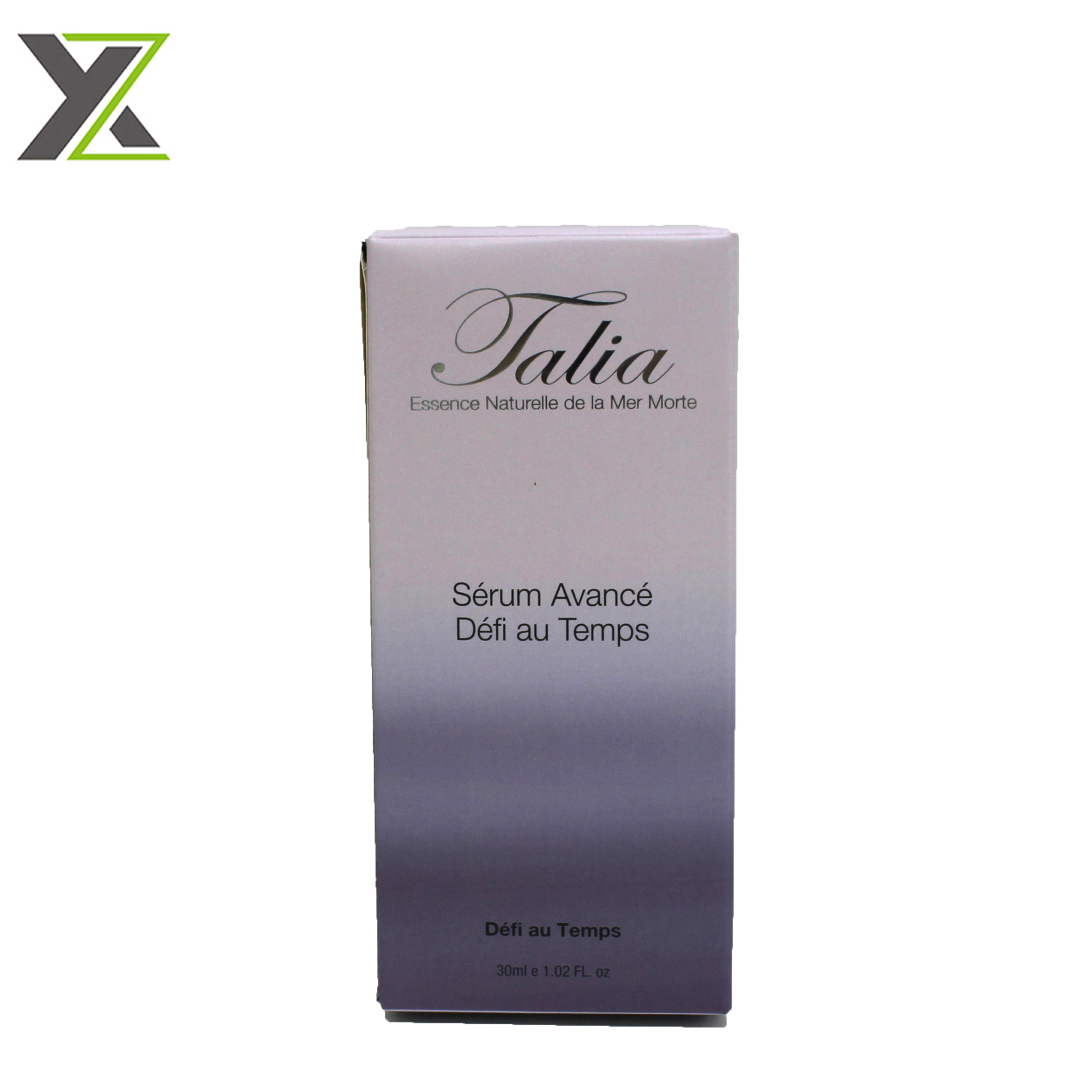 Custom silver foil logo paper boxes with insert for natural essence