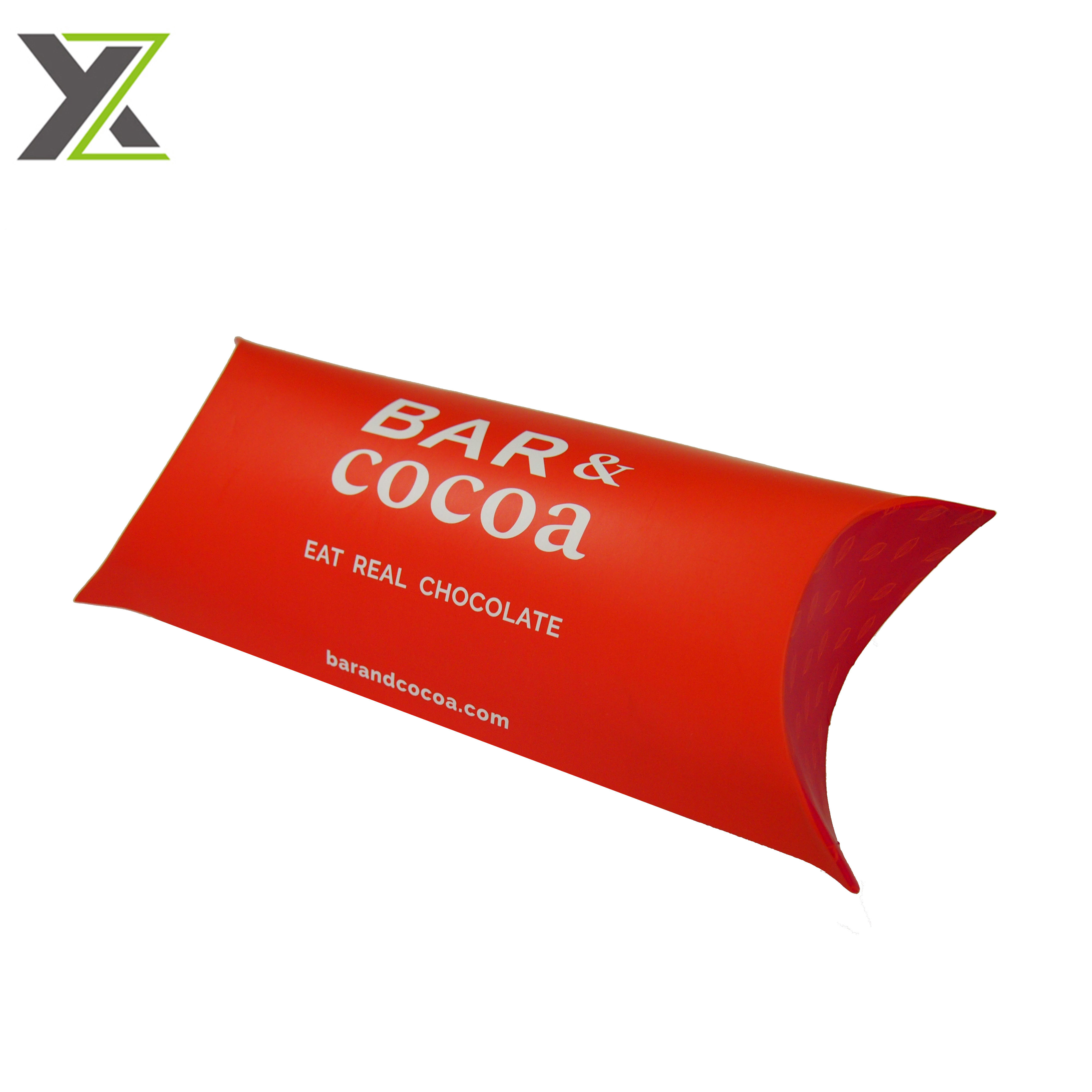 Custom printing pillow shape paper gift box for chocolate