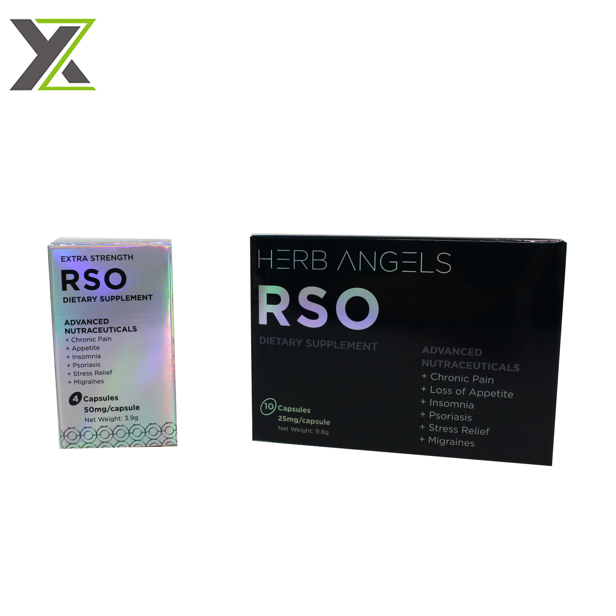 Custom printing laser silver card packaging boxes for dietary supplement