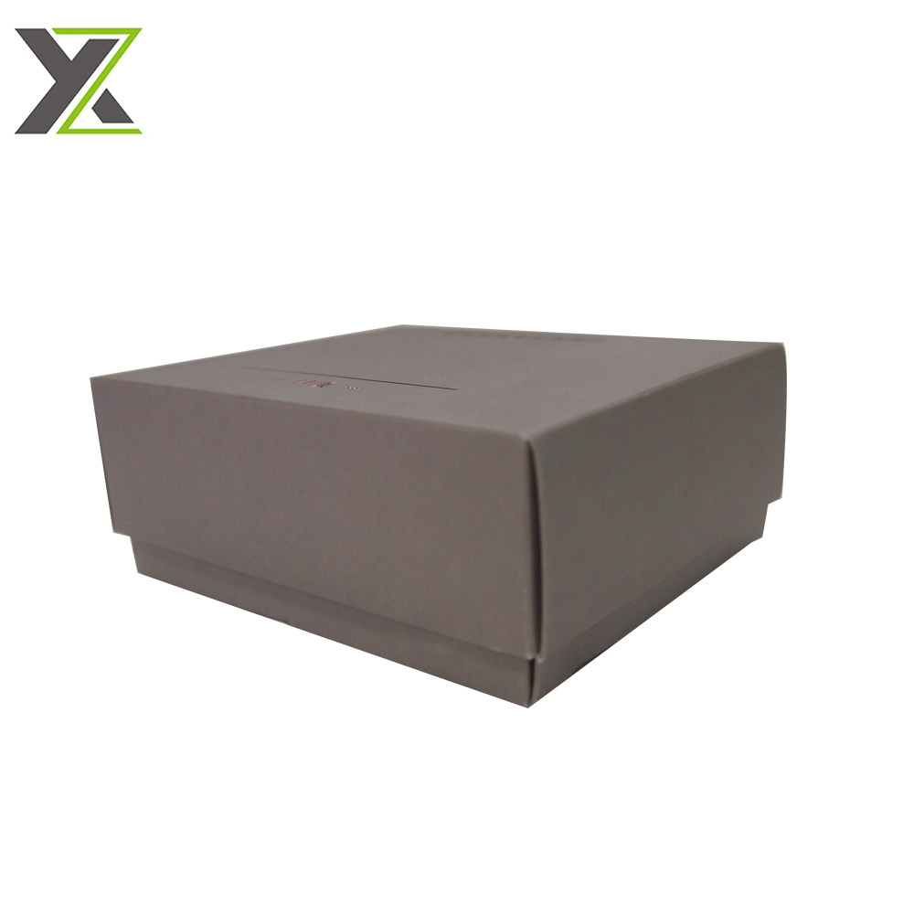 Rose gold foil logo two pieces self assemble coffee cake packaging boxes