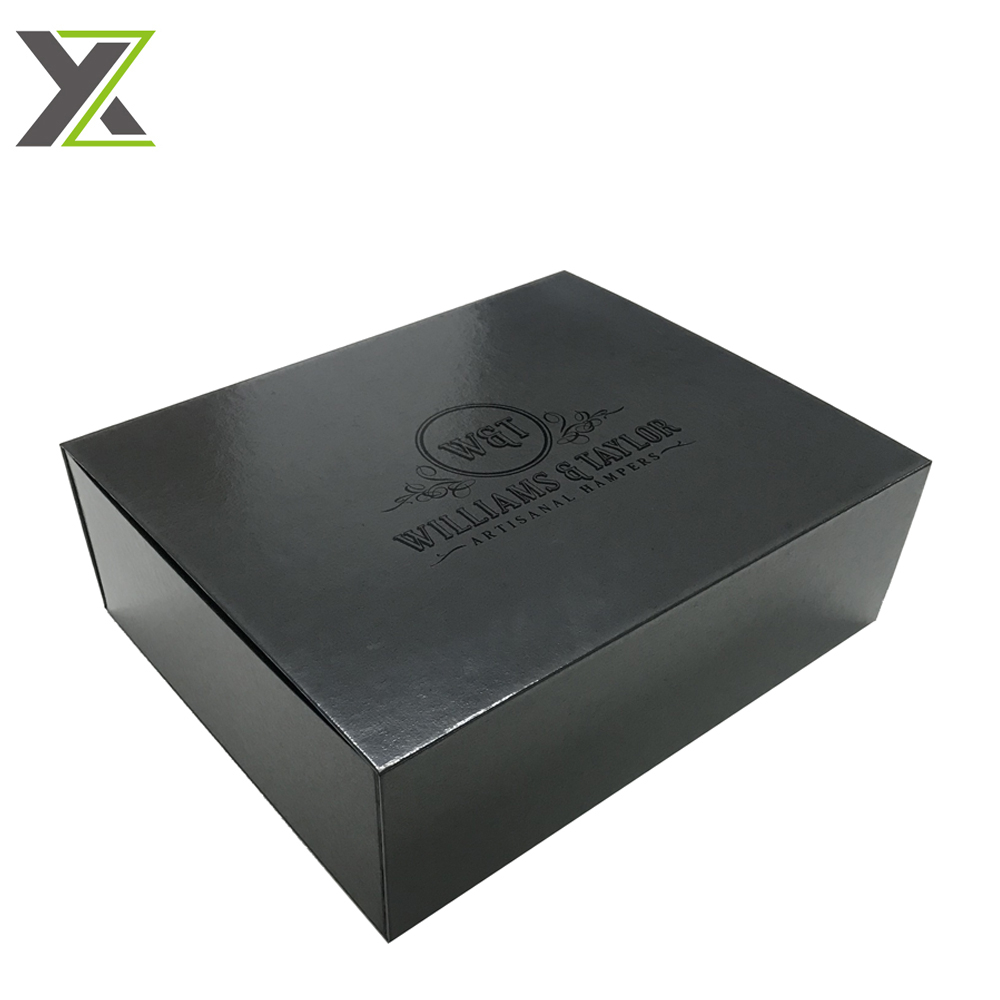 Book side open style foldable flat cardboard boxes with magnet for wine gift set