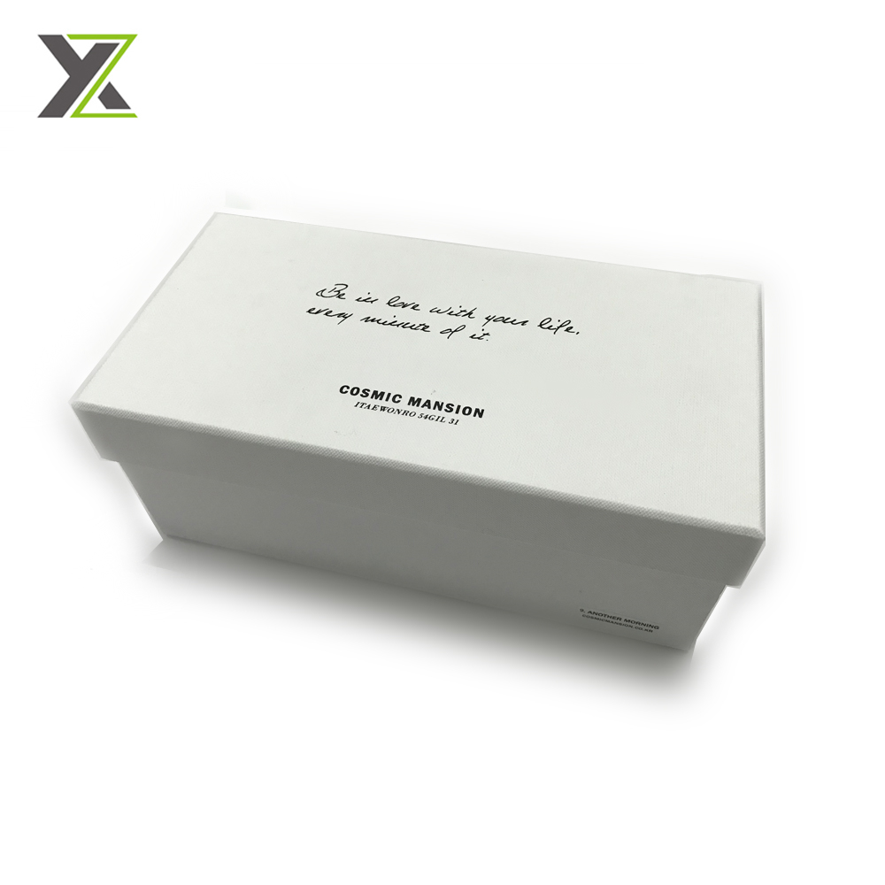 Cosmetic set fancy paper cardboard box with black foam insert