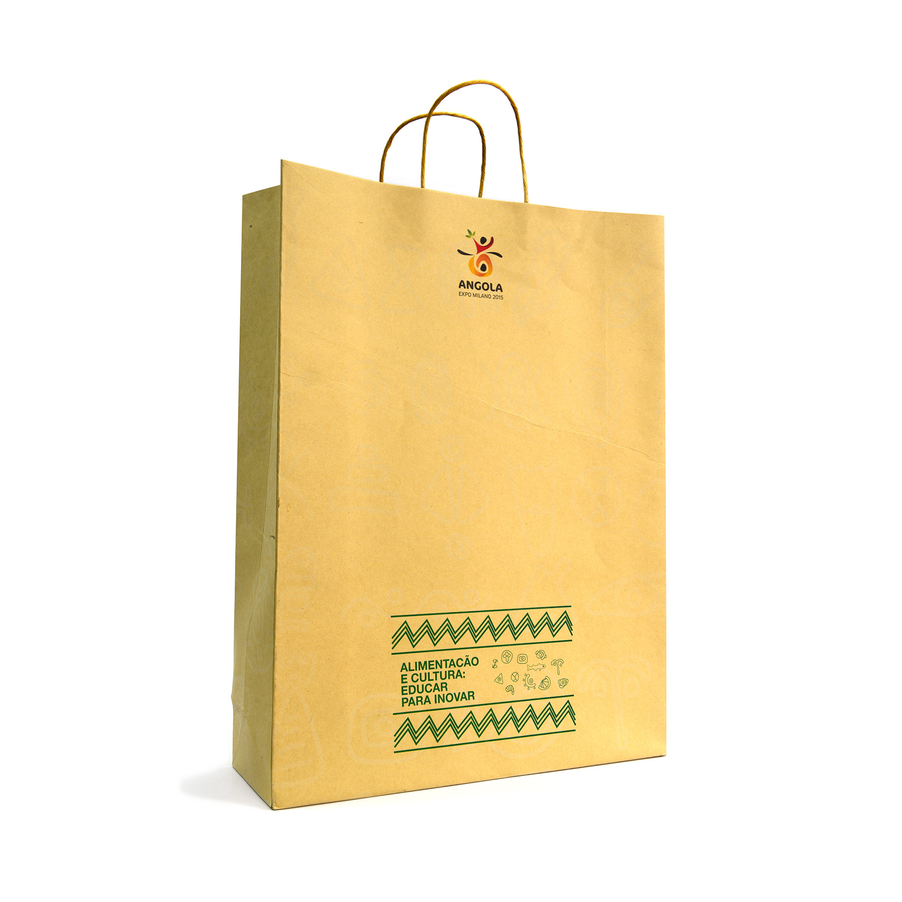ECO custom logo large size kraft paper bags with twist paper rope
