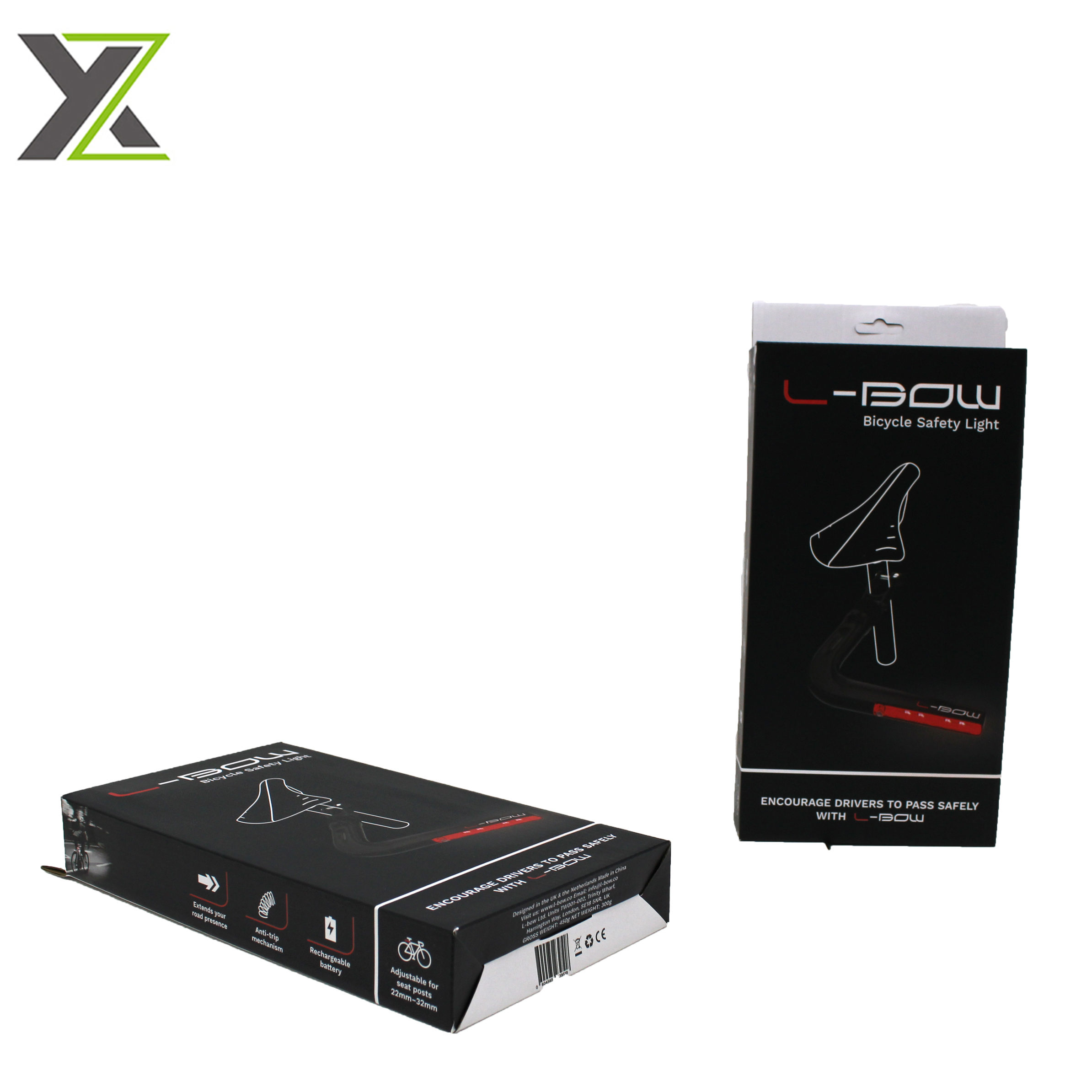 Recycled bottom lock structure bicycle safety light corrugated boxes