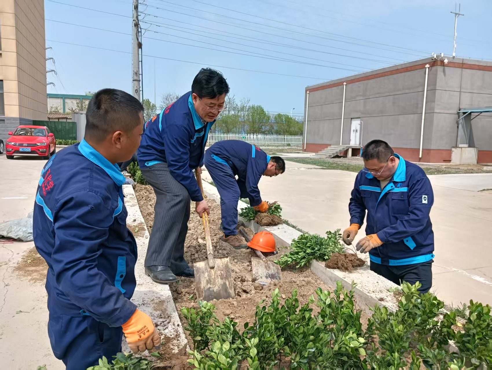 Yutech Chemical employee tree planting activities