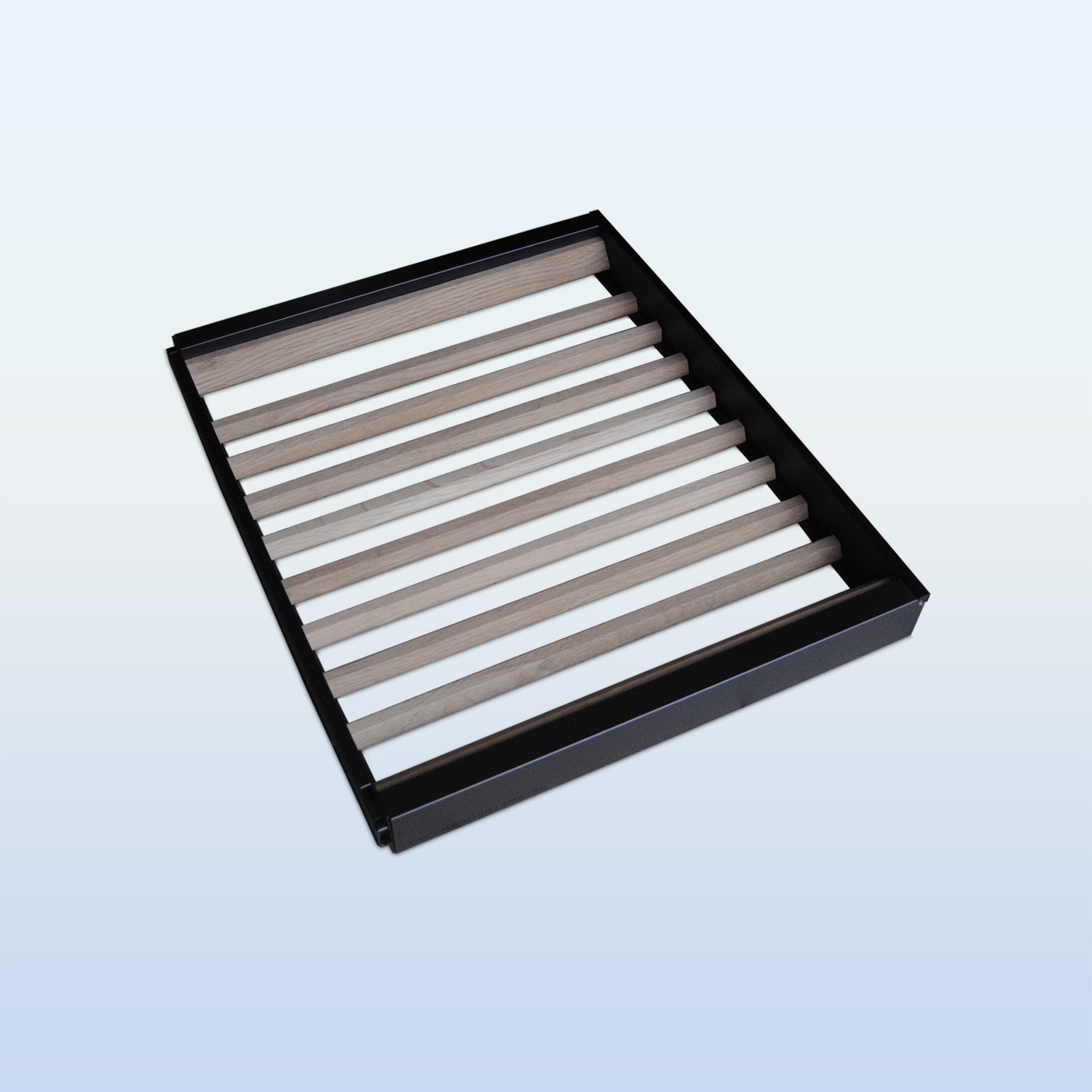 铝合金喷砂氧化边框+优质实木家用酒架