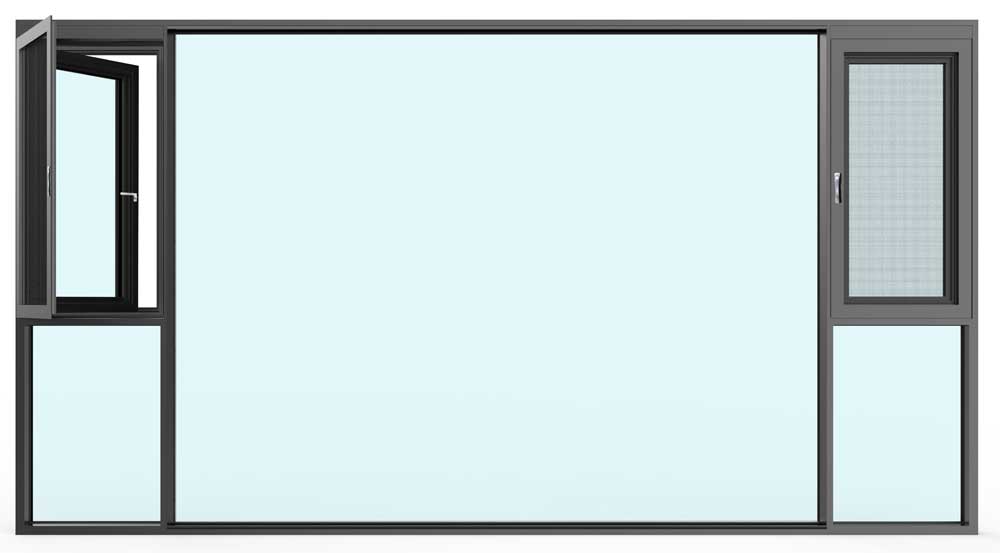 110窗纱一体平开窗