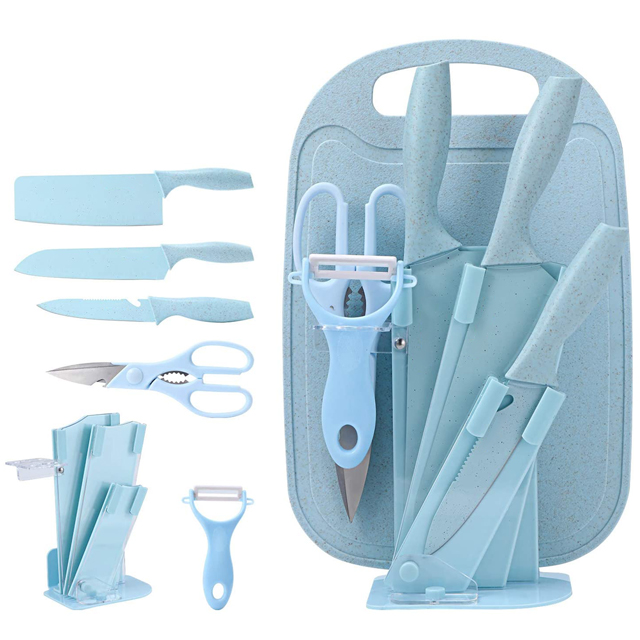 BD-K1017 Non-stick Knife Set with Cutiing board