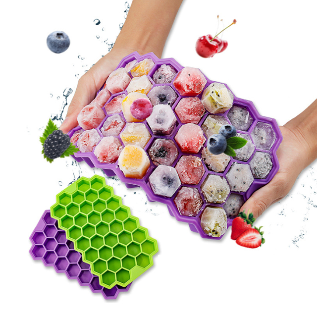 BD-B1011 Silicone Ice Cube Trays with Lid