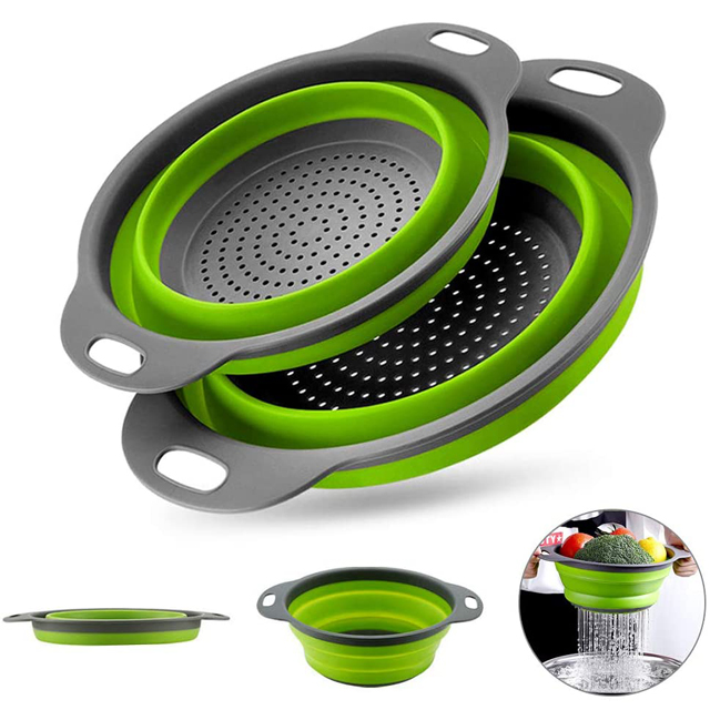 BD-I1007 Round Collapsible Colander-2 Sizes
