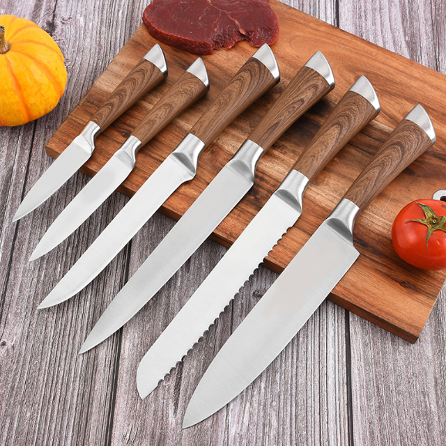 BD-K2011A Kitchen Knife with Wood Paint Handle