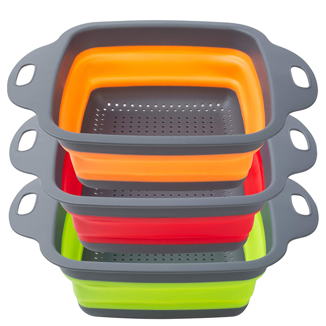 BD-I1008 Square Collapsible Colander- 2 Sizes
